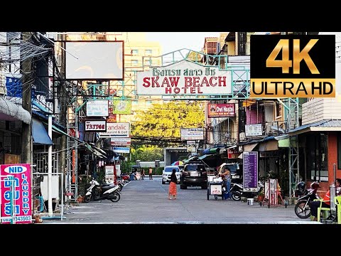 Pattaya 4K Walk 2020 Nov. BeachRoad ⇔BuaKhao