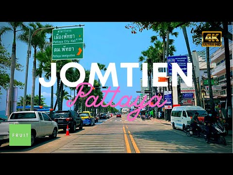 Pattaya Thailand 2021 Jomtien Beach 4k HDR video