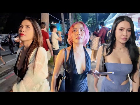 🇹🇭 Pattaya Thailand Nightlife – Many Pretty Thai Girls After Dark