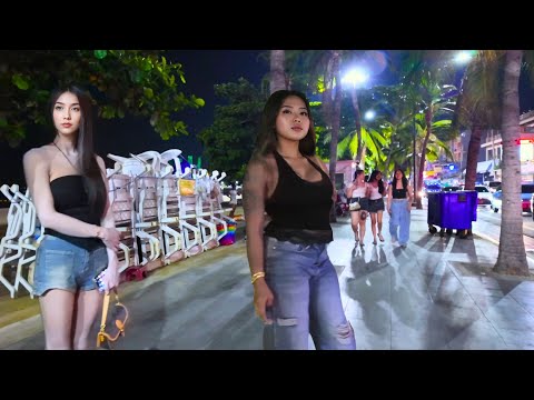 [4K] Beach Road Pattaya 2025! So Many Freelancers waiting!
