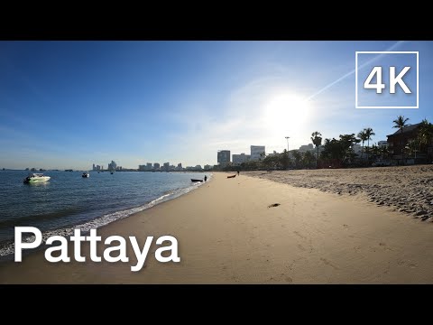 [4K] Pattaya Beach in Thailand 2021 | Pattaya Beach Walking Tour
