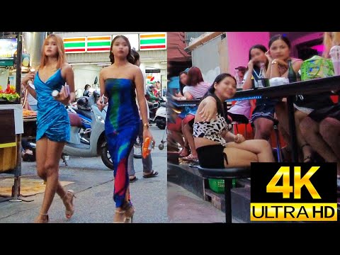 Pattaya 4K Walk Soi LK METRO, Soi BuaKhao, TREE TOWN, Beach Road. July 2023.